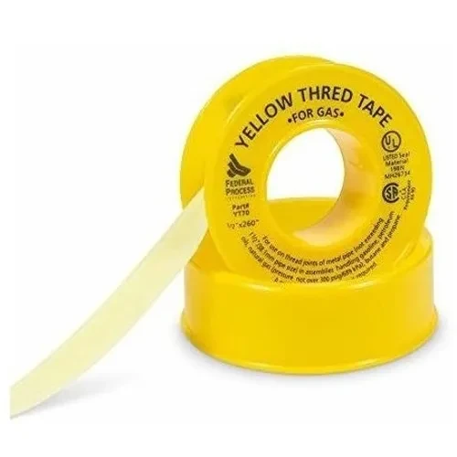 TEFLON (ROLLO) 1/2X 7 MT AMARILLO P/GAS (GTY1/2X7)