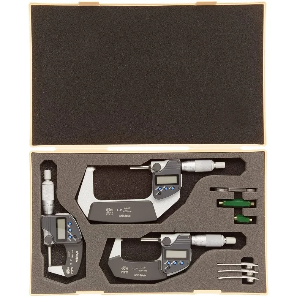 JGO. MICROMETRO EXT.DIG.,4 PZS.PUL./ MM. (293-961)