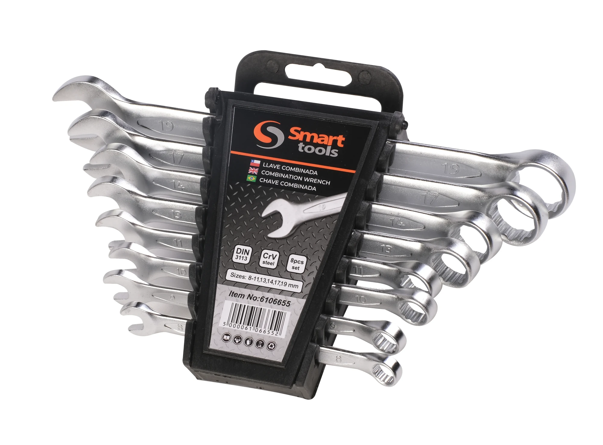 JGO. LLAVES PTA.-CORONA 8-19 MM. 8 PZS.