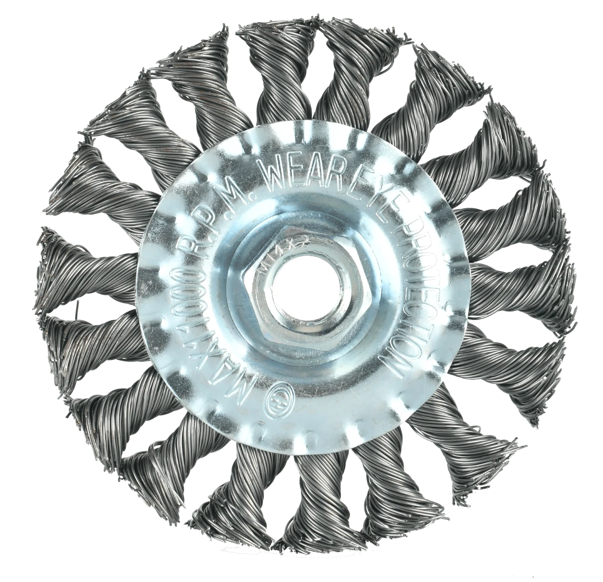 GRATA CIRCULAR ACERO TRENZADO 4" M14X2