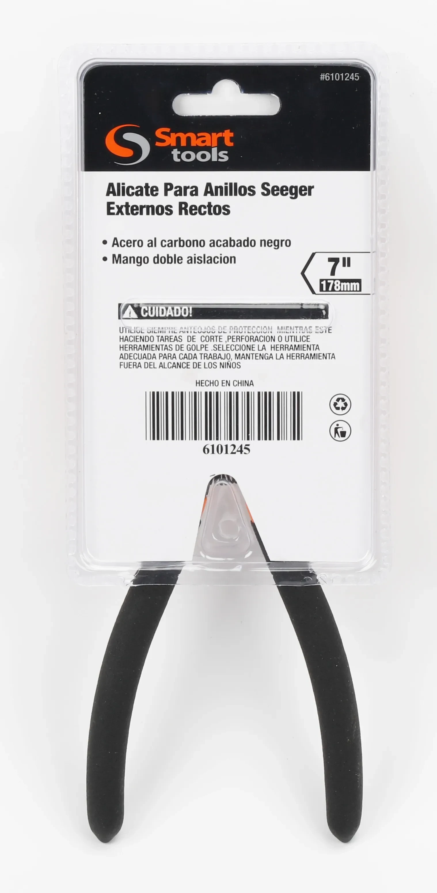 ALICATE P/SEGUROS 7" EXTERIOR RECTO
